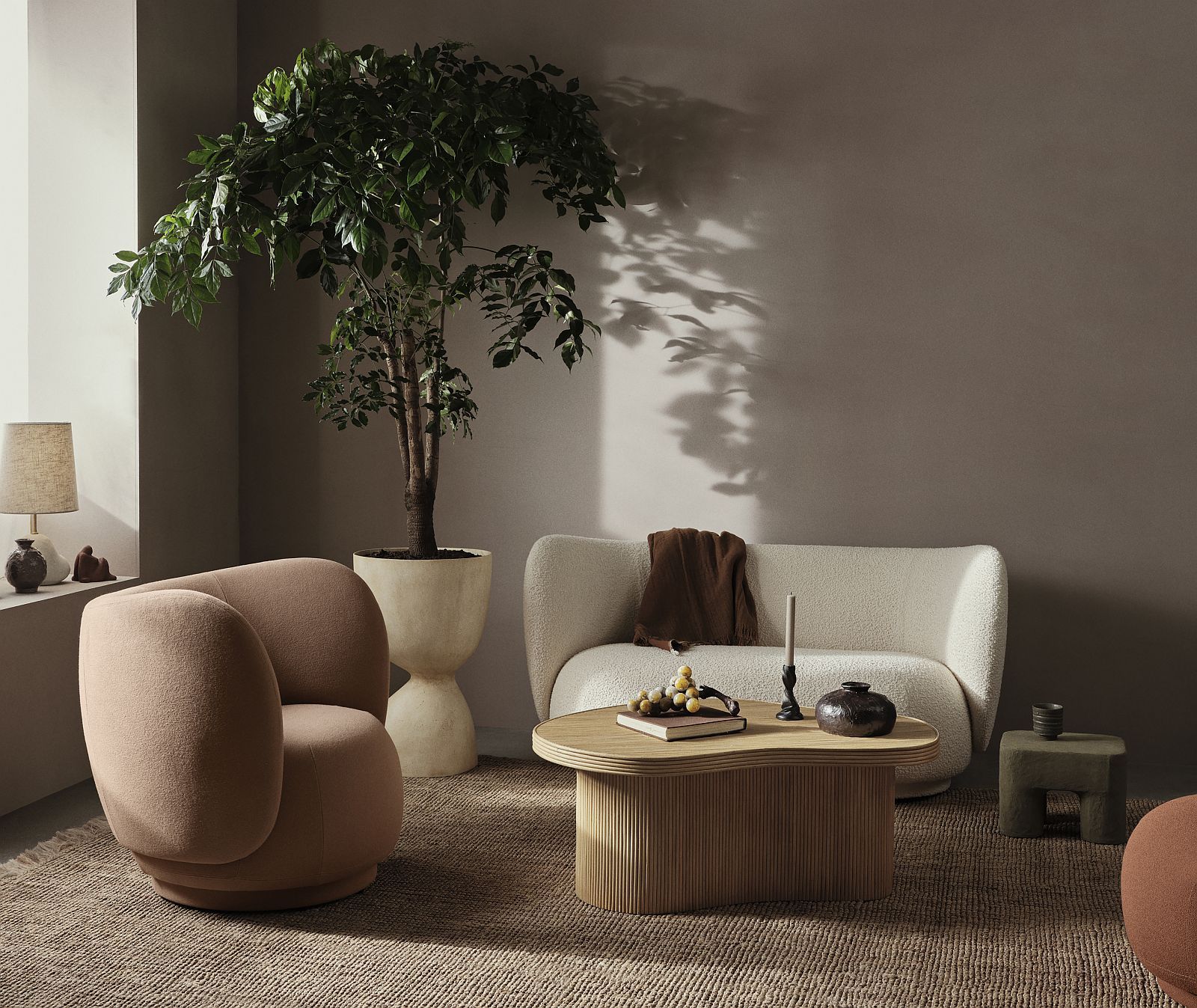 Isola Coffee Table Natural Couchtisch Ferm Living