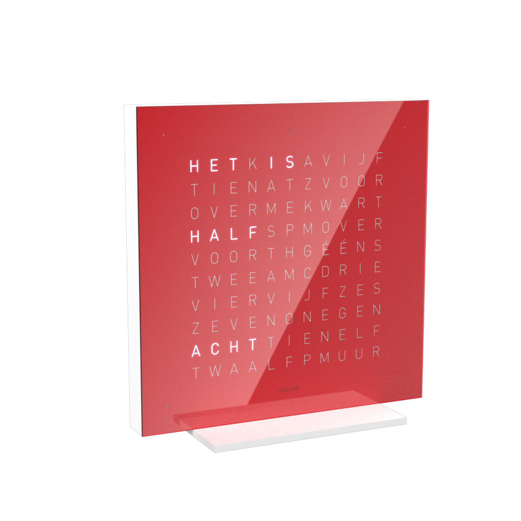 Earth 13.5 Pure Edition Tischuhr / Zeitobjekt Niederländisch QLOCKTWO