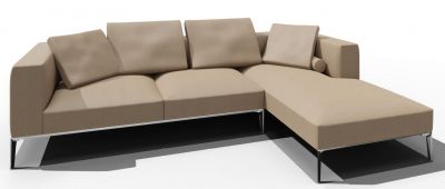 Jaan Living 3 Sitzer Sofa mit 2 Rückenkissen, 2 Komfortkissen & 2 Komfortrollen Kombi A21 Walter Knoll 