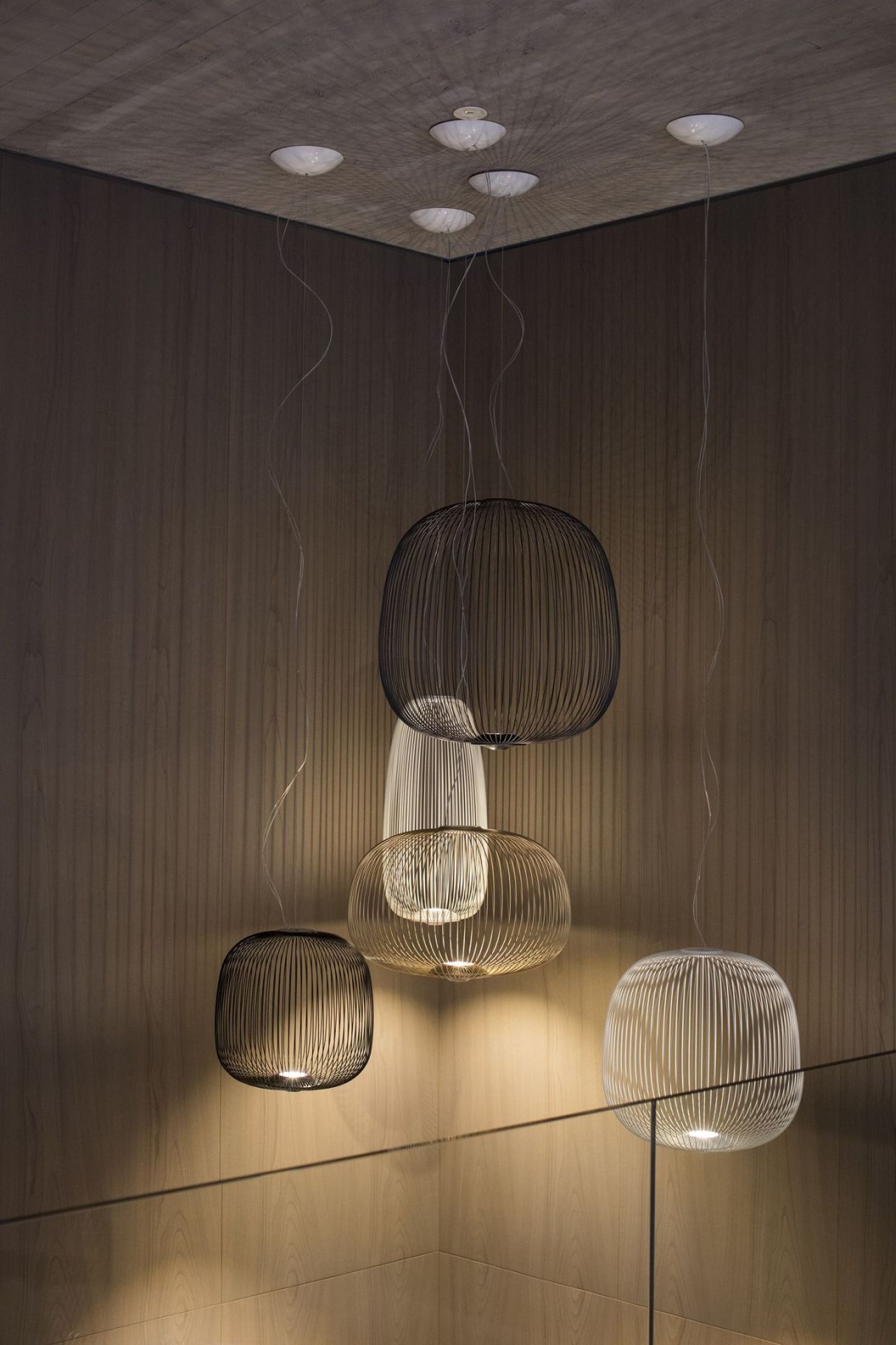 Spokes 2 piccola Pendelleuchte weiß Foscarini
