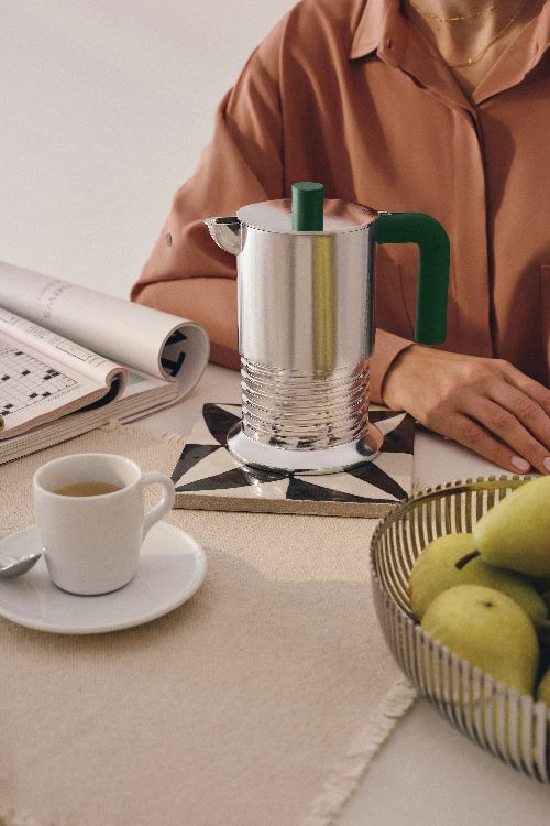 PM01/6 AGR Vite Espressokocher für 6 Tassen Grün Alessi 