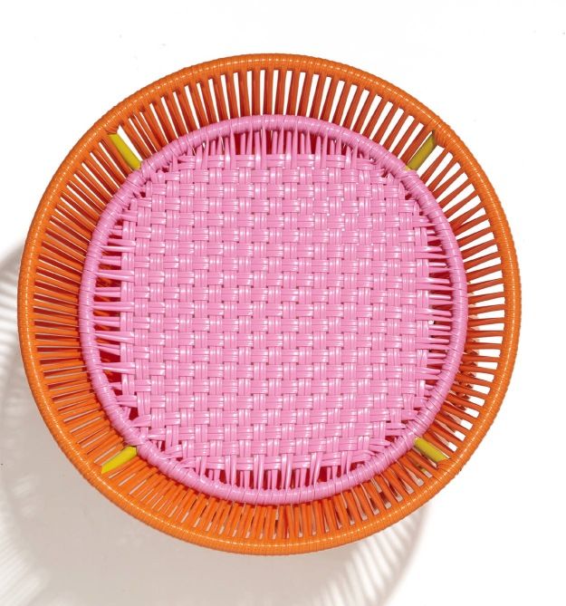  Caribe Korb Tisch Outdoor ames Orange / Kaugummirosa / Currygelb