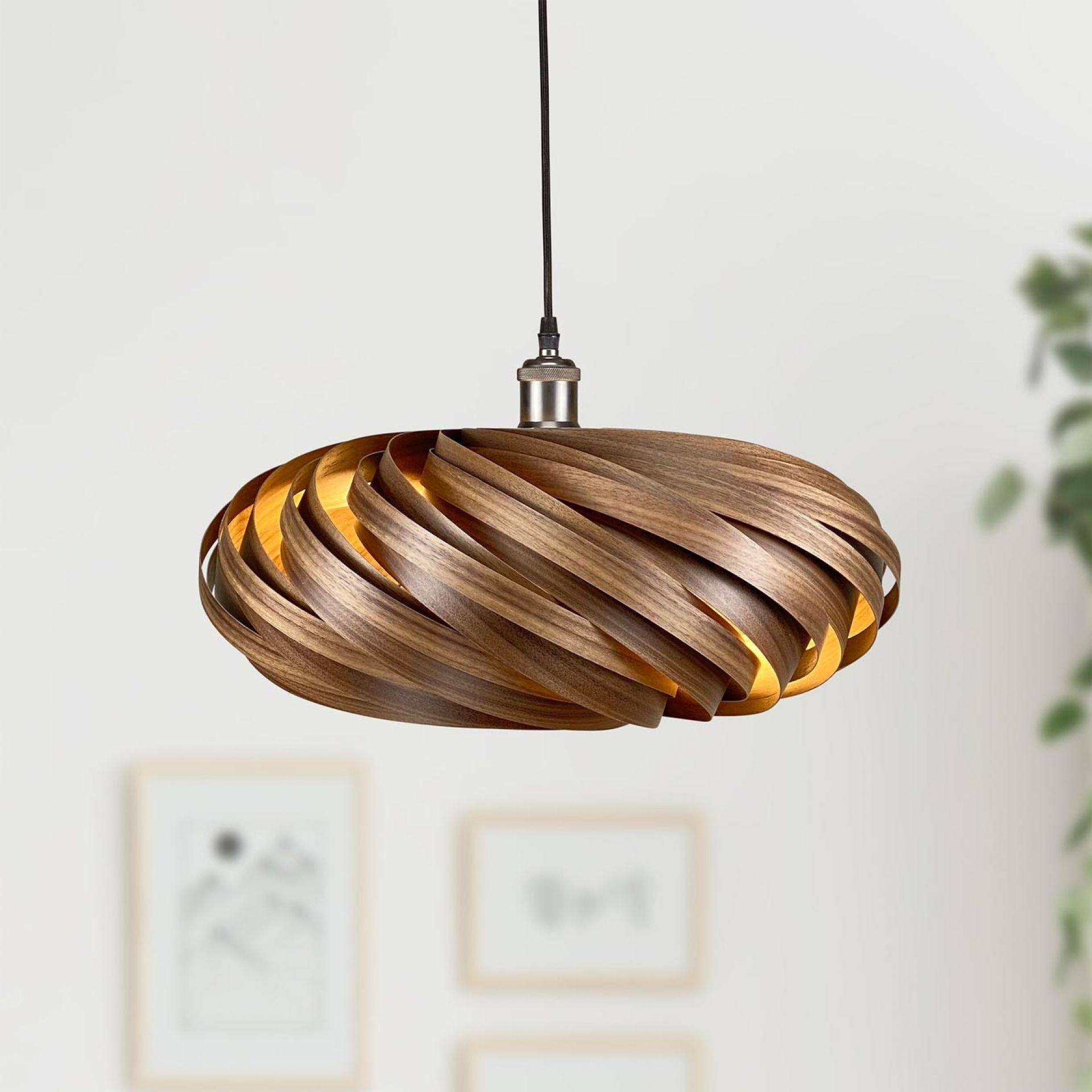 Veneria Hängeleuchte Ø50 cm Nussbaum Gofurnit