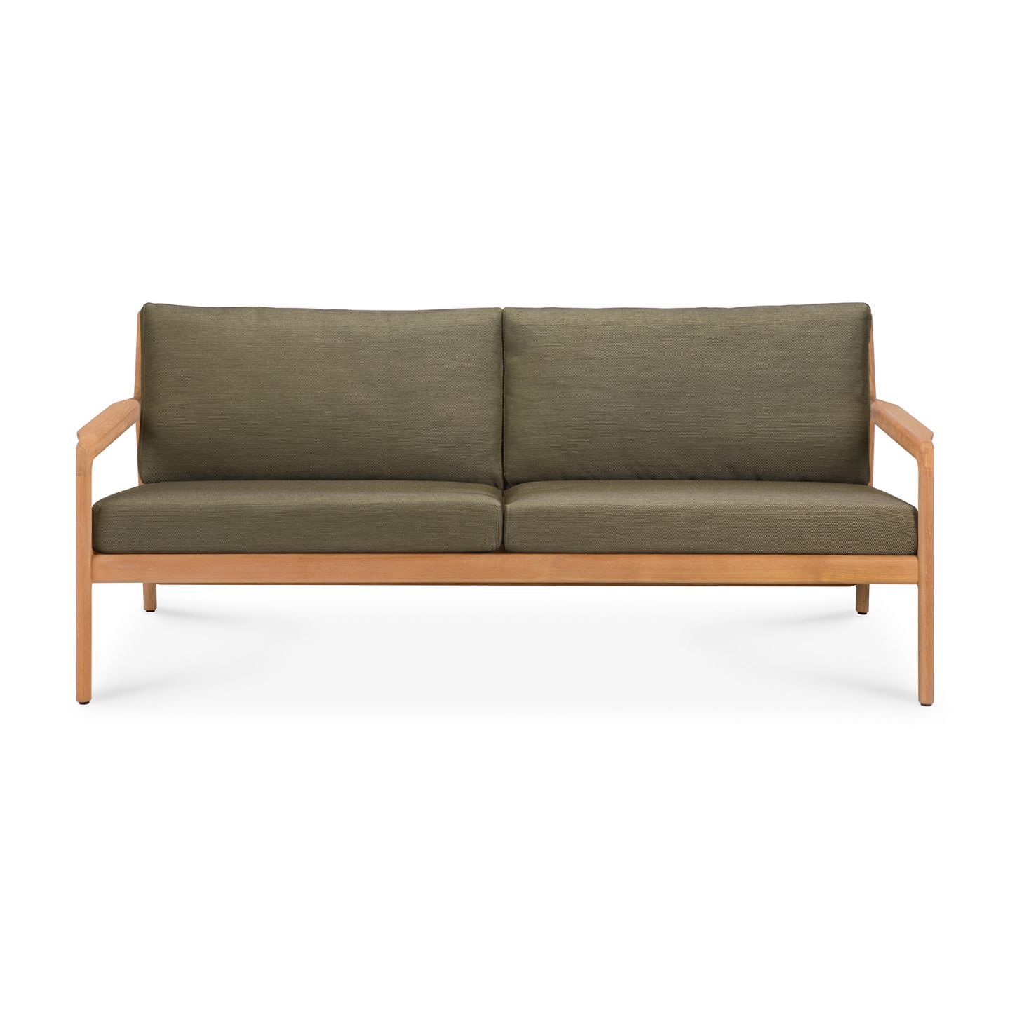 Jack Outdoor 2 Sitzer Sofa Teak grüner Stoff Ethnicraft