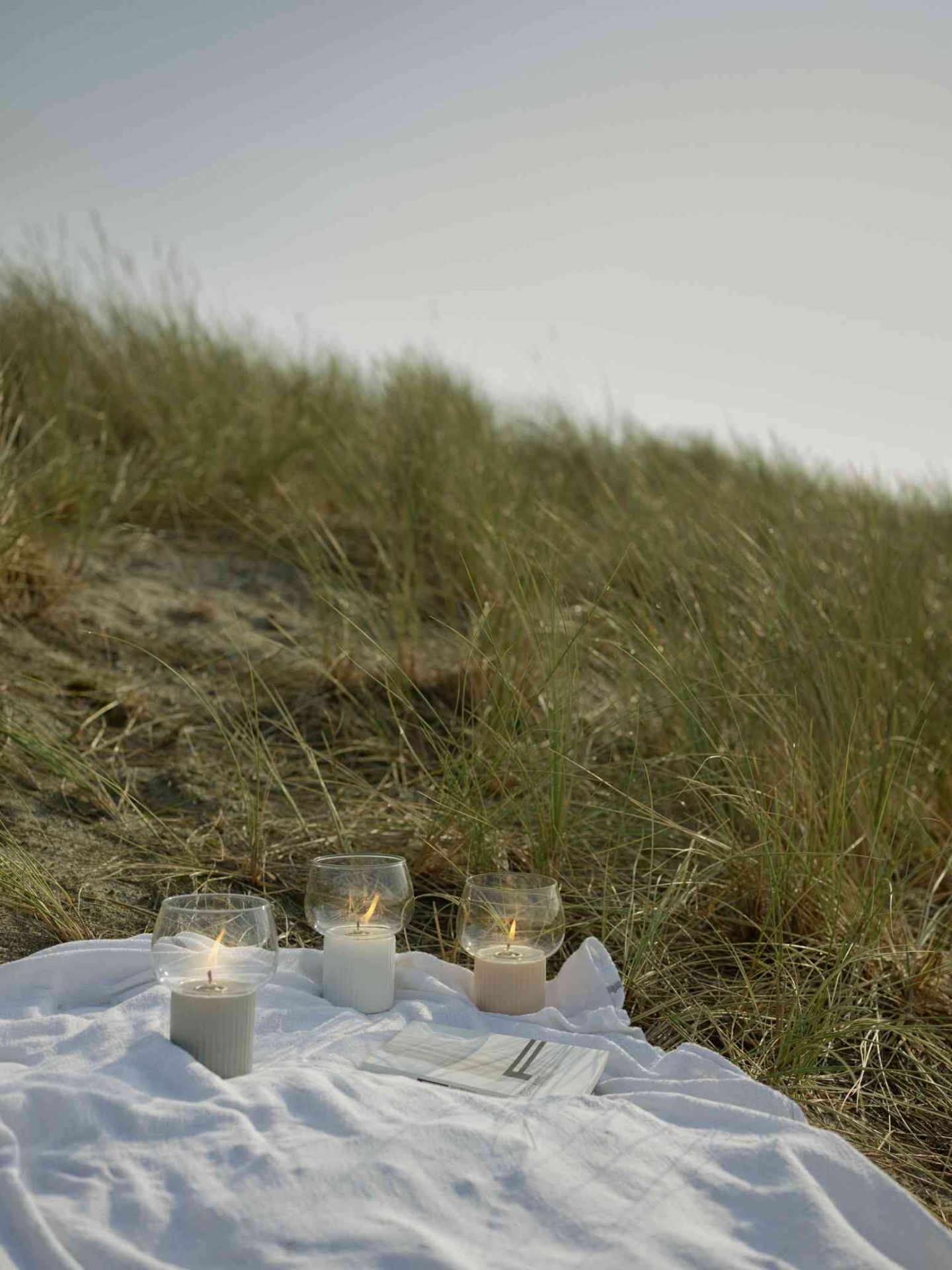 Hygge Hurricane Windlicht RIG TIG by Stelton Grau EINZELSTÜCK