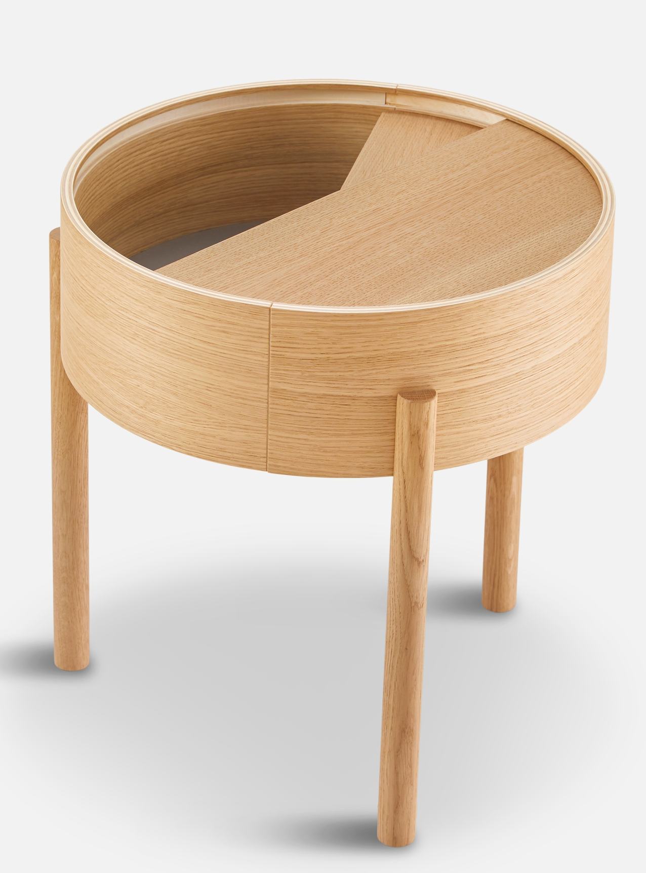 Arc Side Table Beistelltisch Eiche geölt Ø 42 cm Woud