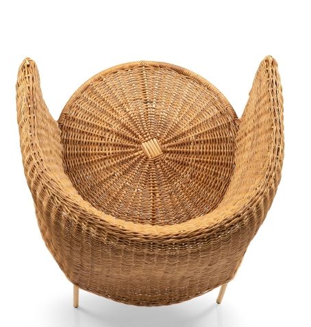 Caribe Natural Dining Chair Stuhl Outdoor ames Rohes Naturmaterial / Gelb