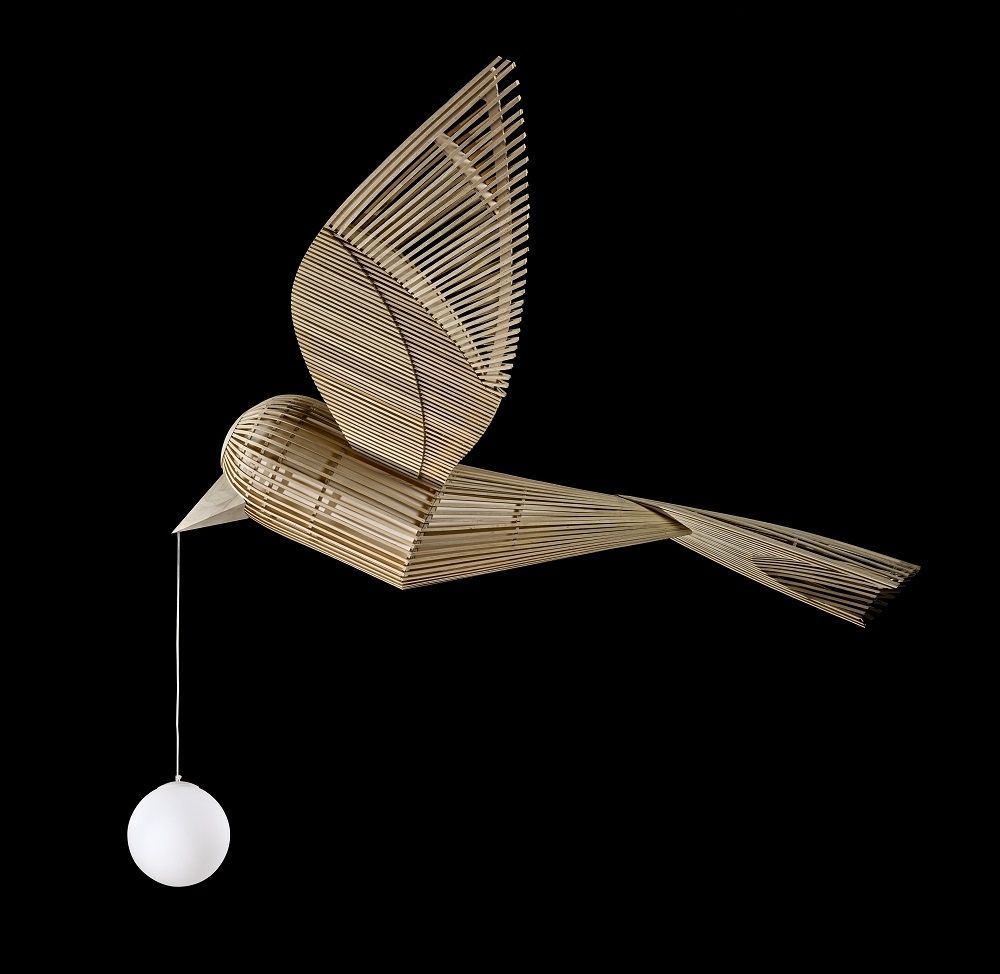 Big Bird / Birdy Suspension Leuchtenskulptur mit Bluetooth LZF Lamps 
