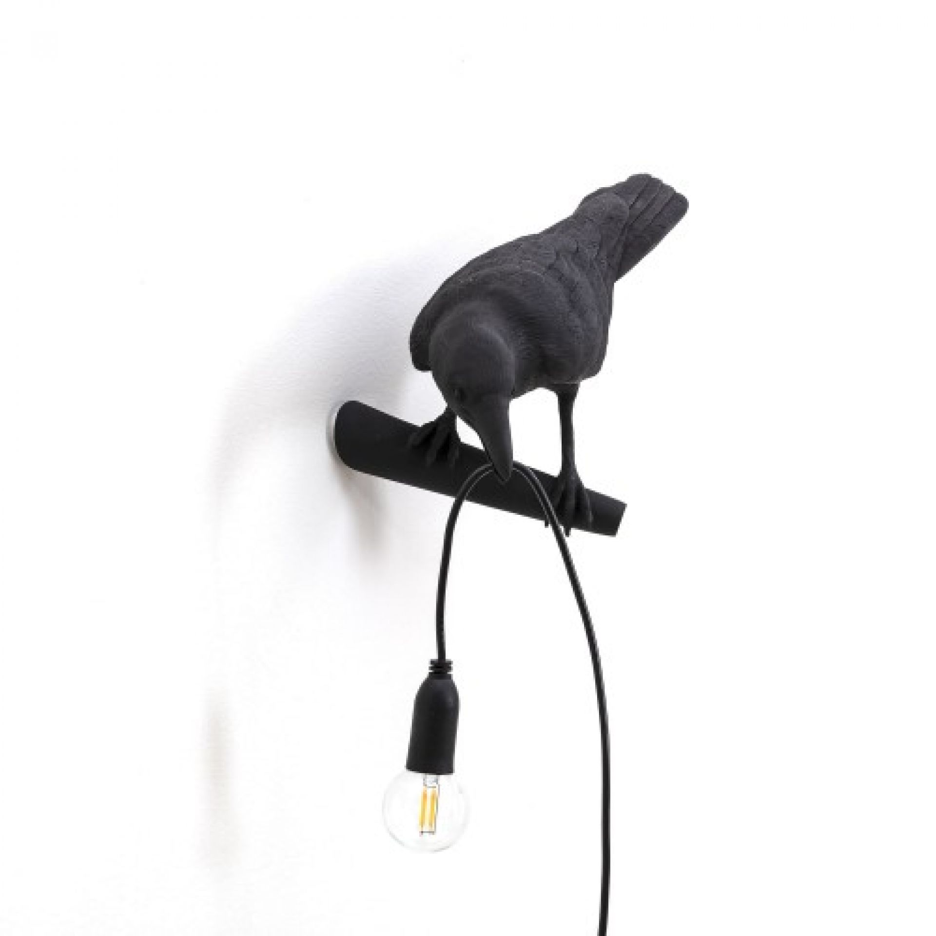 Bird Lamp Looking Left Wandleuchte schwarz Seletti EINZELSTÜCK