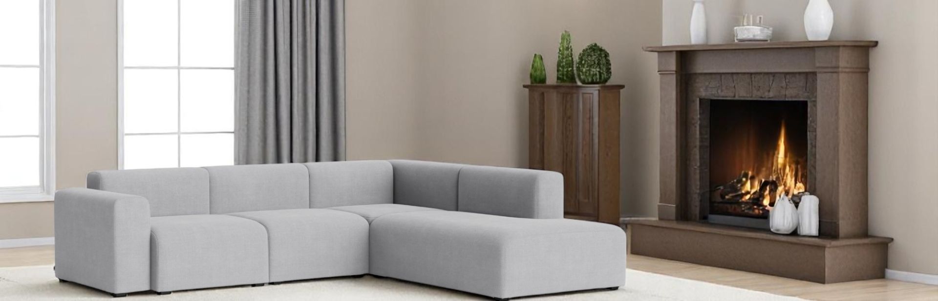 Mags Sofa Corner Combination 2 Low Armrest mit Armlehne rechts Hay