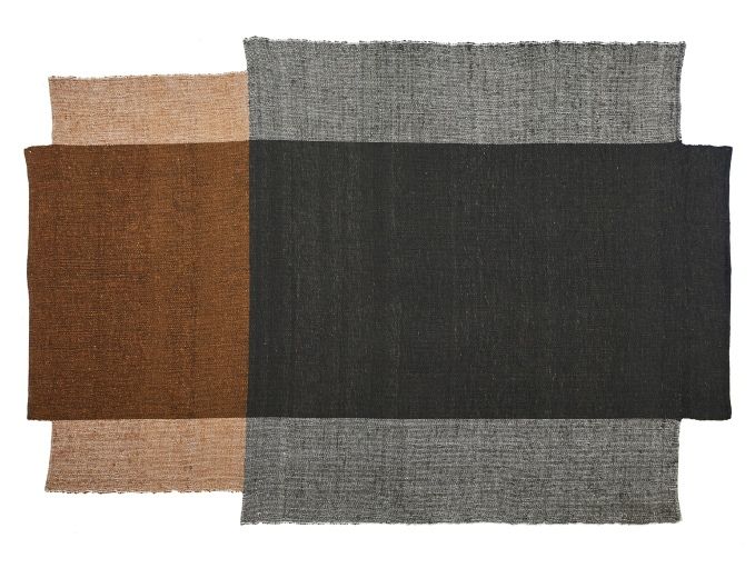 Nobsa Rug Medium Teppich ames Flaschengrün / Ocker