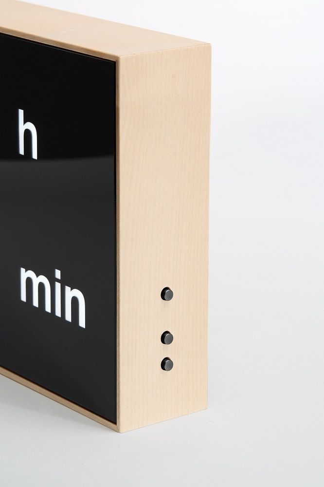 Digital clock LED Digitaluhr / Tischuhr / Wanduhr Albert Clock Ahornholz