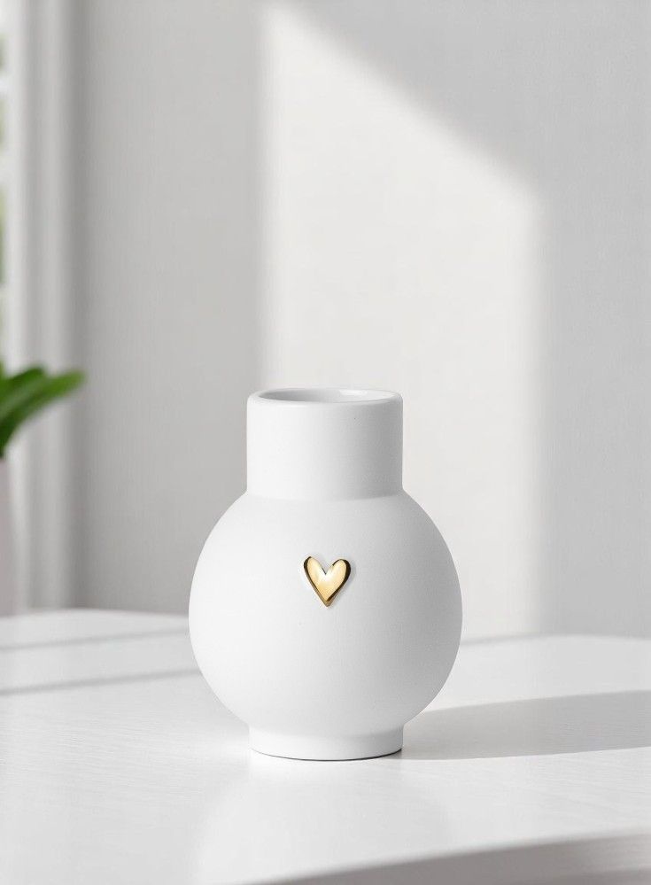 Lovely Mini Kugelvase Herz Gold Räder