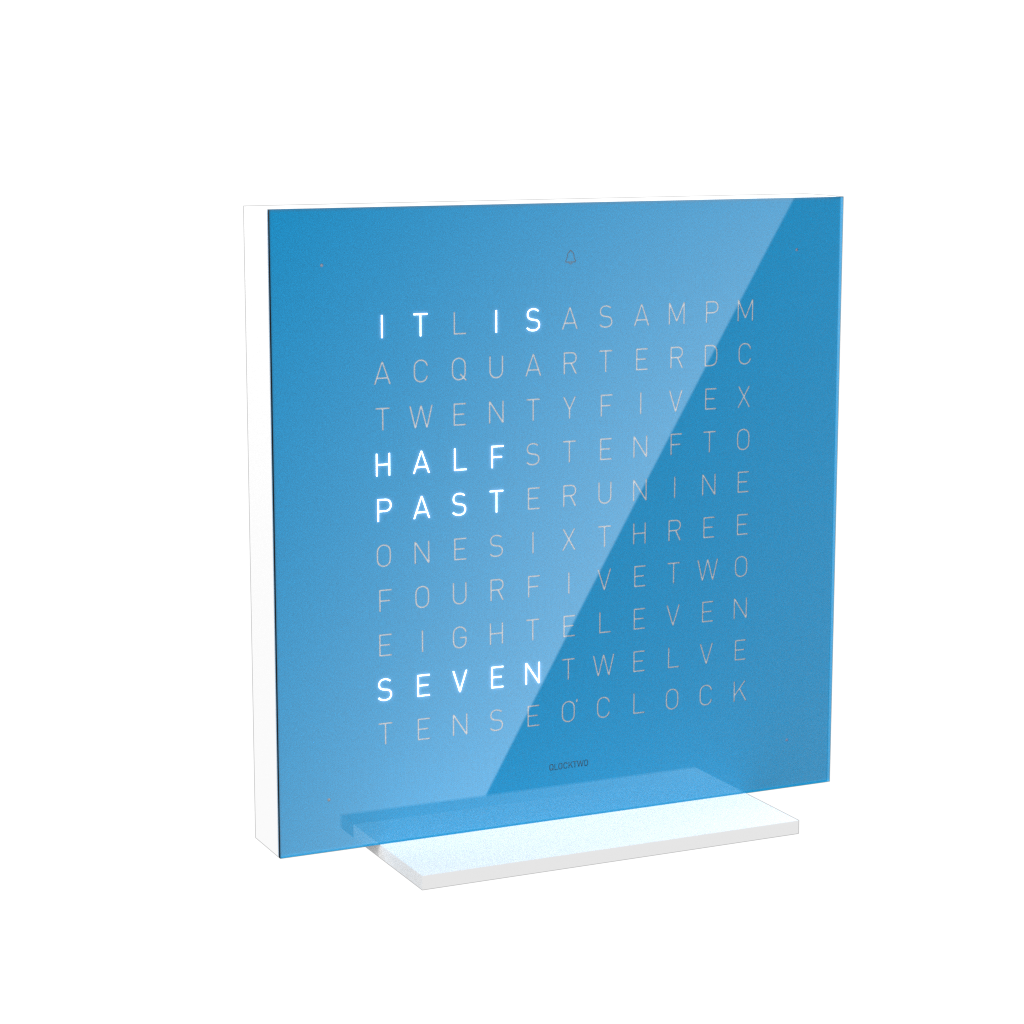 Earth 13.5 Pure Edition Tischuhr / Zeitobjekt Englisch QLOCKTWO