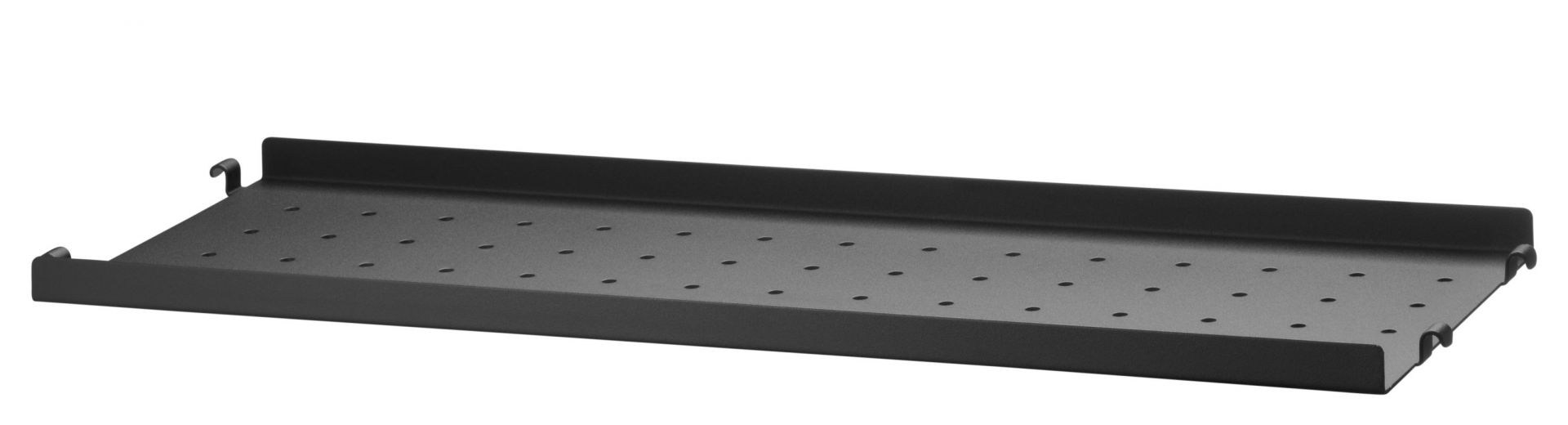 Einzelteil Regalboden aus Metall niedrige Kante B 58 cm String Furniture Schwarz
