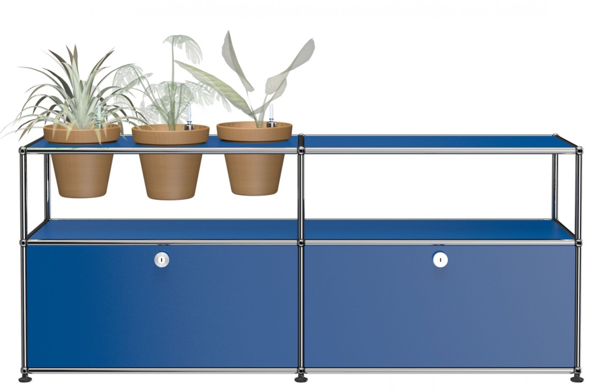 Pflanzenwelten Sideboard Konfiguration 1 USM Haller Enzianblau