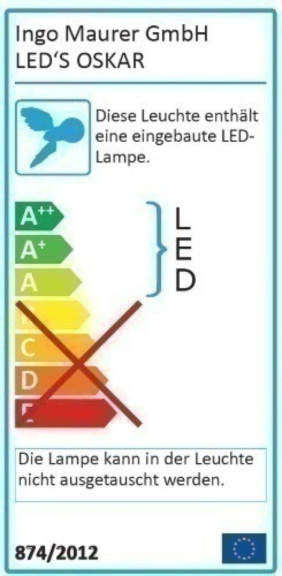 LED's Oskar LED Regalleuchte Ingo Maurer