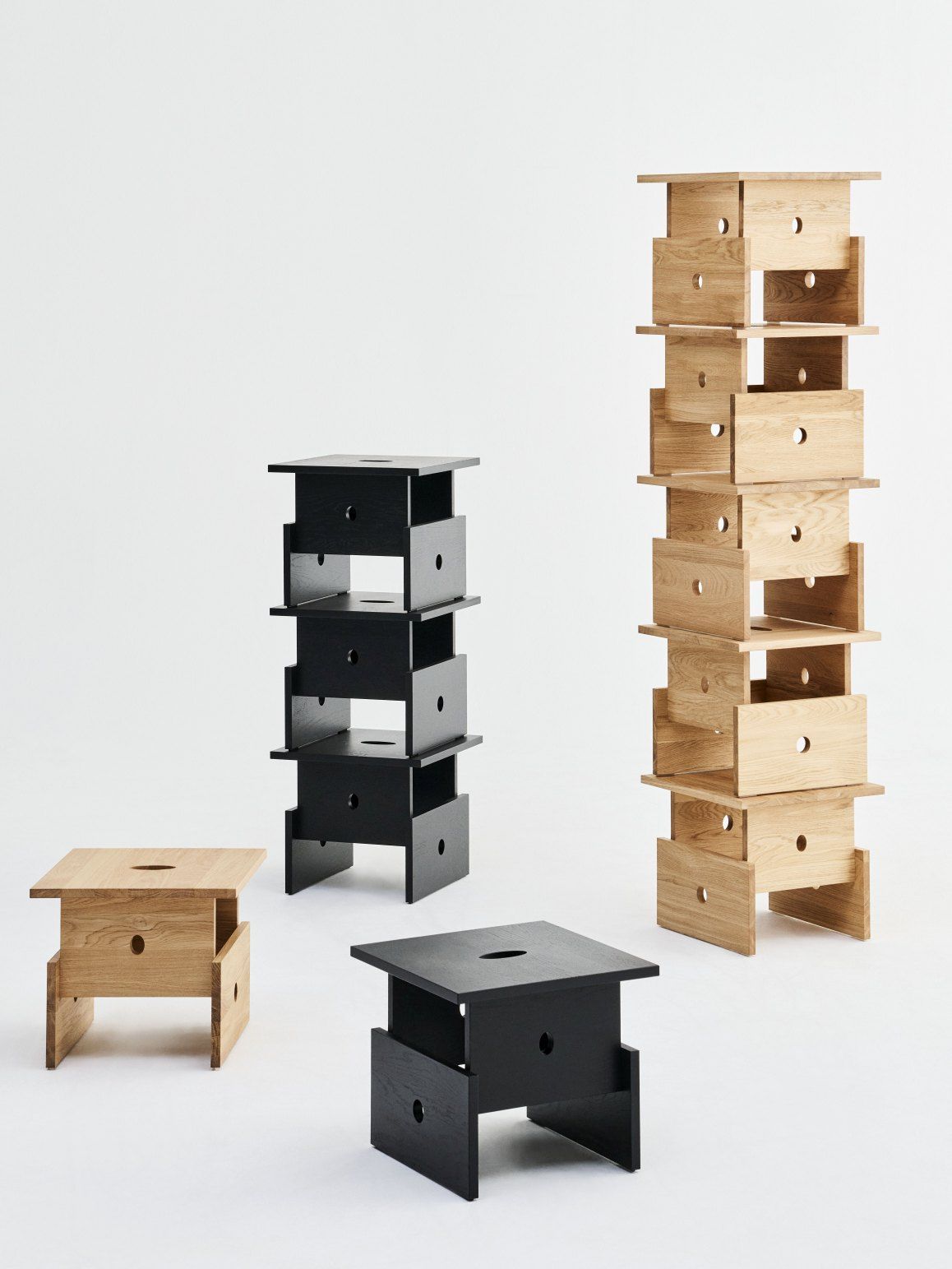 Wood Box Coffee Table Couchtisch Hay Eiche schwarz wasserbasierter lack