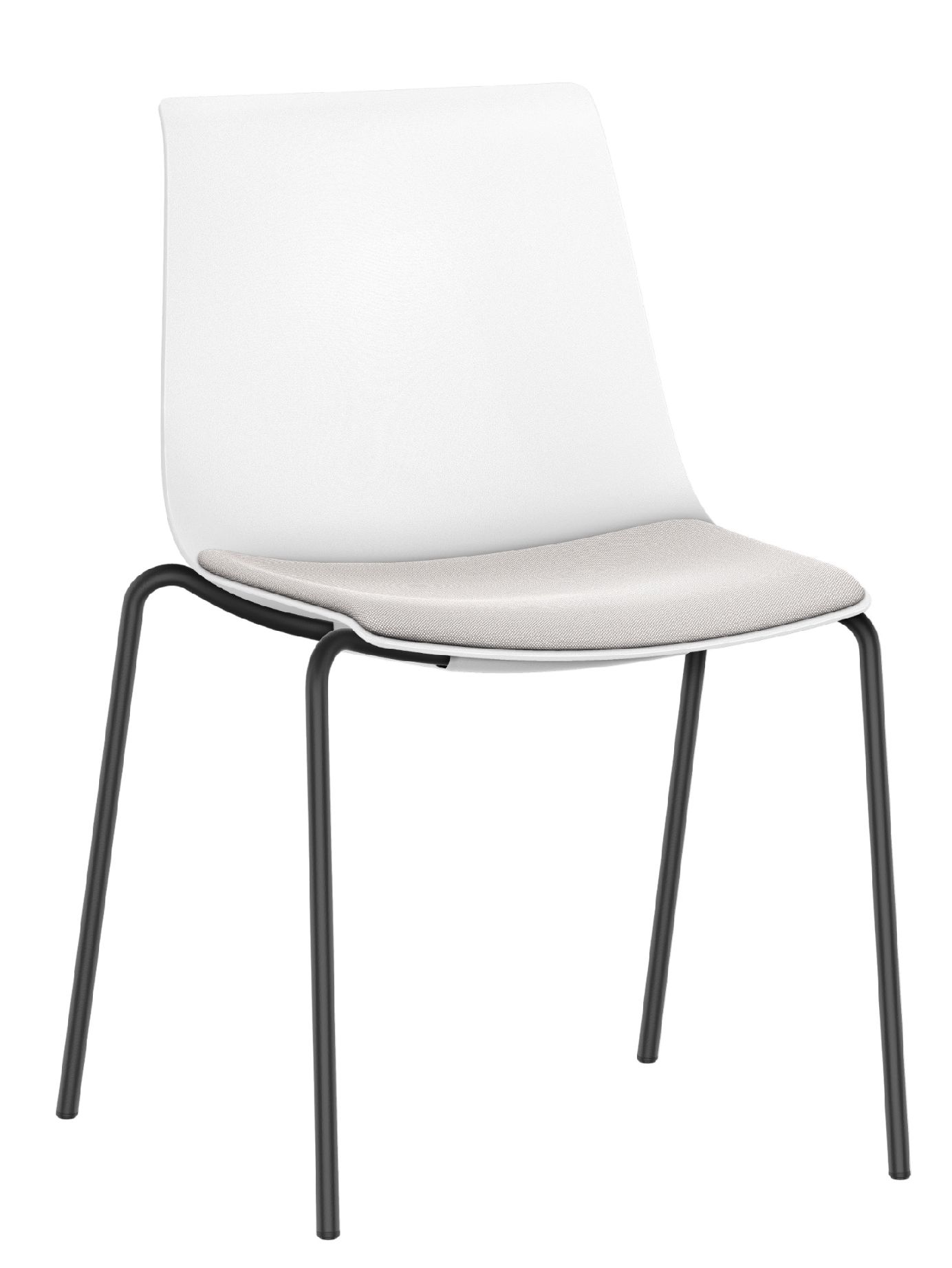 Shuffleis Besucherstuhl Vierfuß mit Sitzpolster Interstuhl