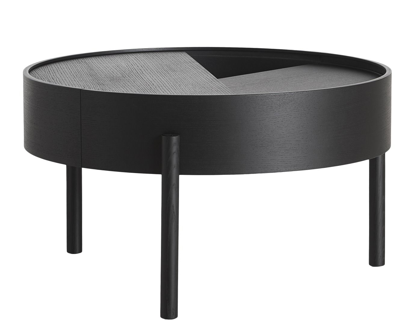 Arc Couchtisch Ø  66 cm SCHWARZ Woud EINZELSTÜCK