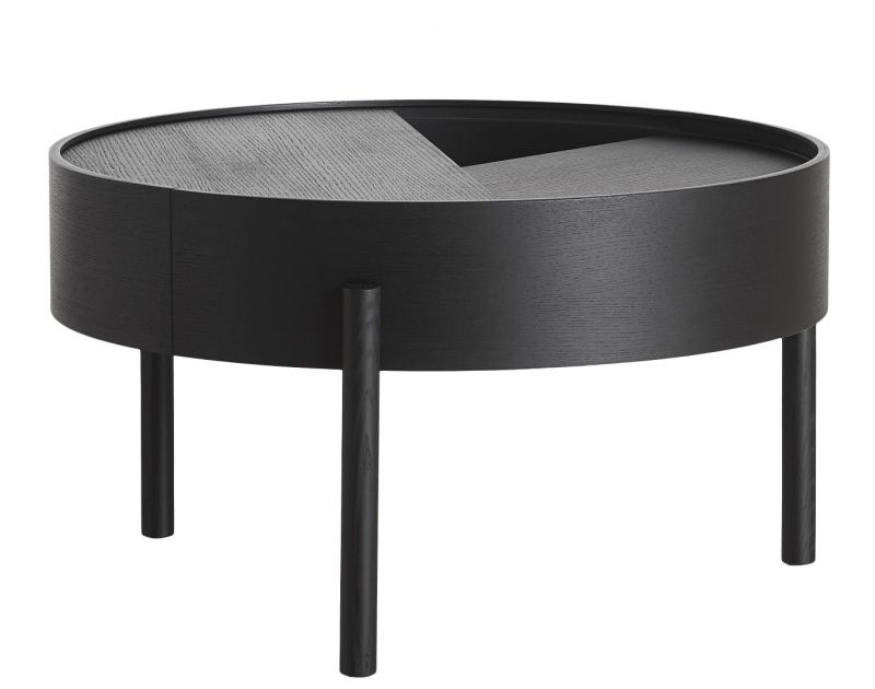 Arc Couchtisch Ø  66 cm SCHWARZ Woud EINZELSTÜCK