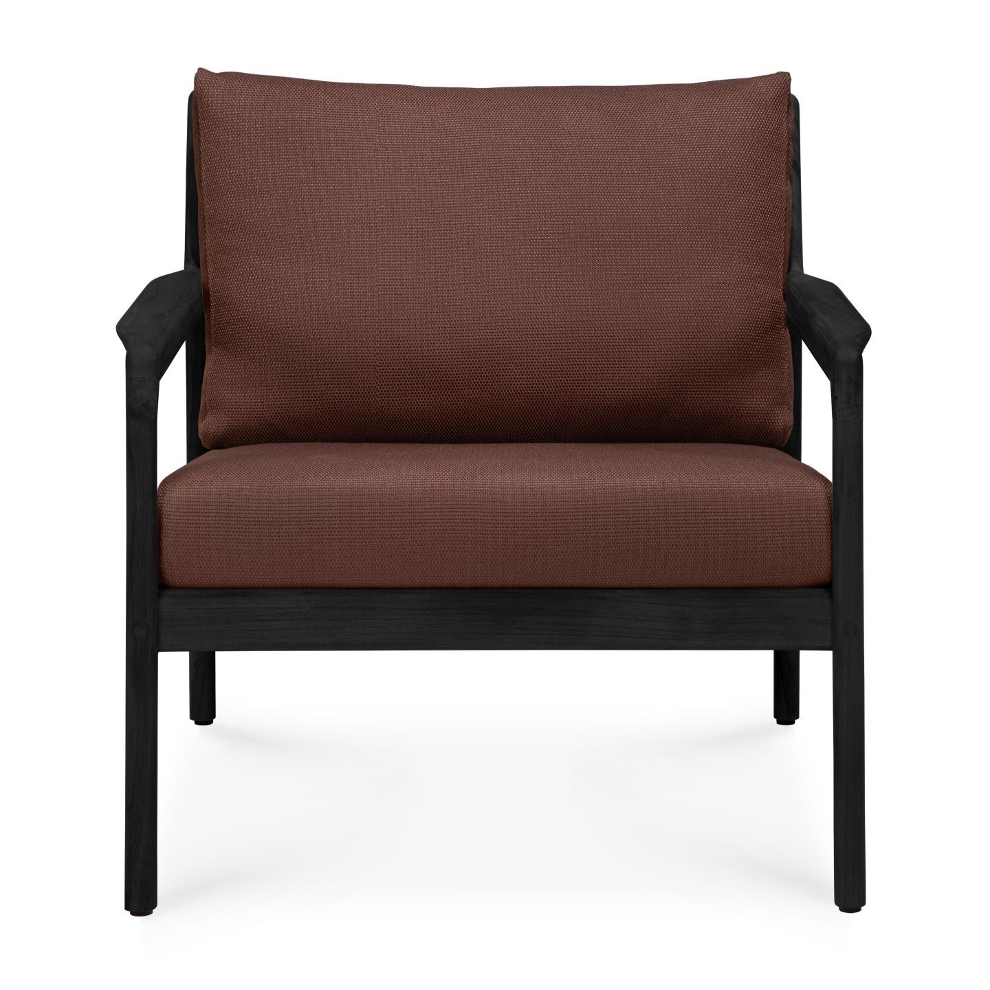 Jack Outdoor Loungesessel Teak Schwarz lackiert Burgundy Ethnicraft