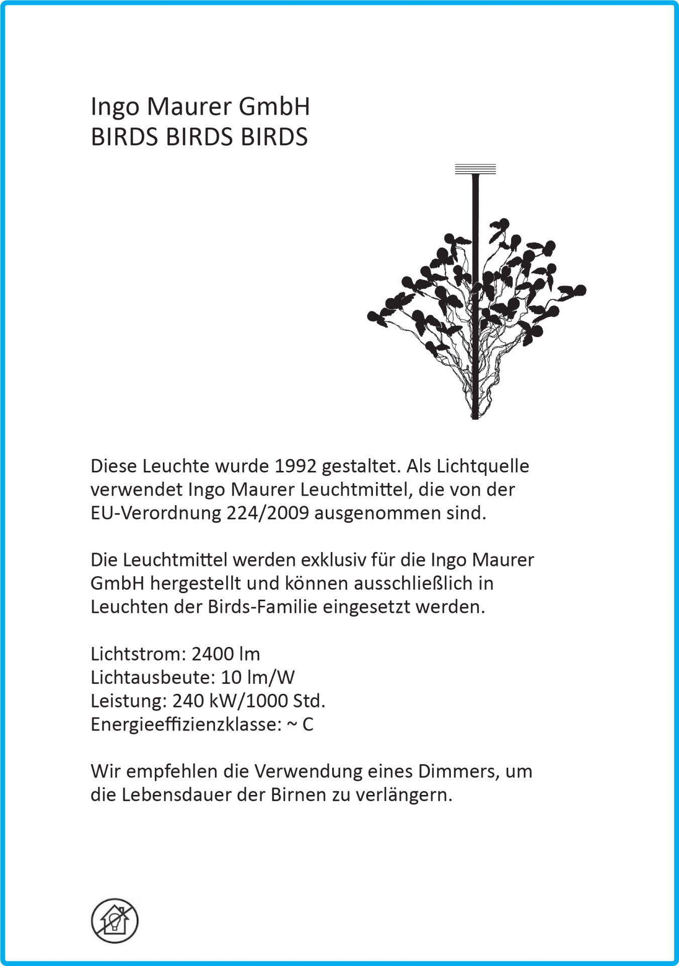 Birds Birds Birds Kronleuchter Ingo Maurer