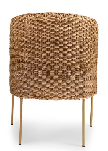 Caribe Natural Dining Chair Stuhl Outdoor ames Rohes Naturmaterial / Gelb