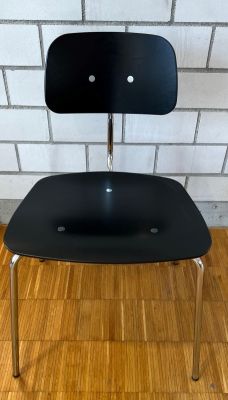Kevi E2060 Stuhl SCHWARZ / VERCHROMT Montana AUSSTELLUNGSSTÜCK
