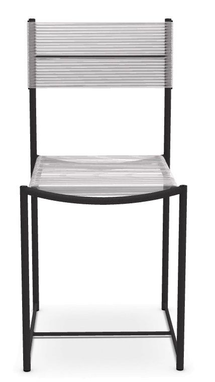 Spaghetti Chair 101 Stuhl SCHWAZ / PVC TRANSLUCENT FARBLOS Alias EINZELSTÜCK