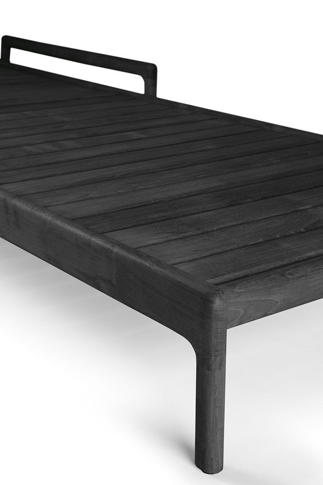 Jack Outdoor verstellbare Liege Teak schwarz lackiert Ethnicraft