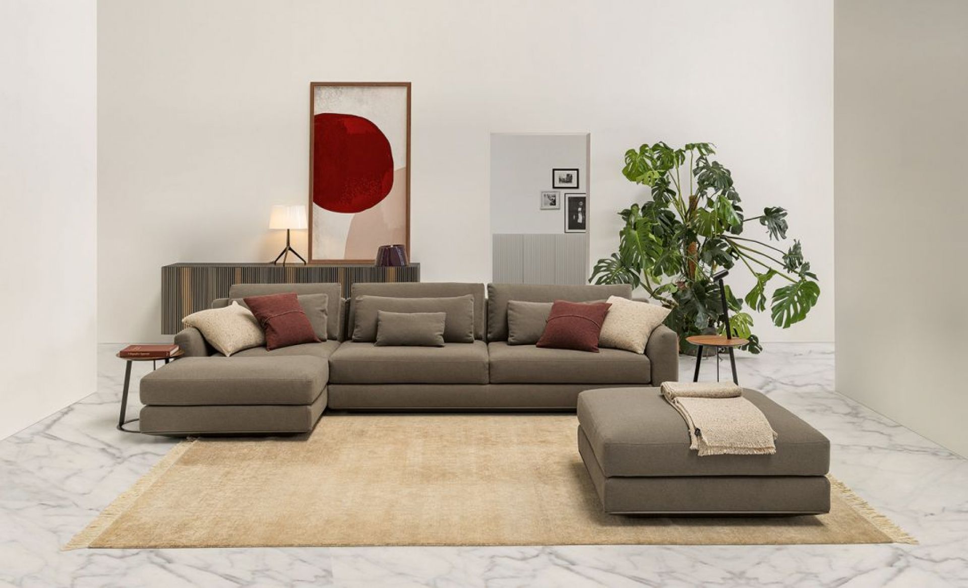 Albino Torcia Beistelltisch Walnuss / Schwarz Casamania Horm