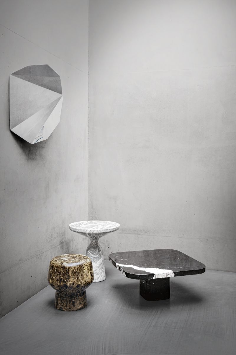 Bell Beistelltisch Marmor Grigio Nuvolato ClassiCon
