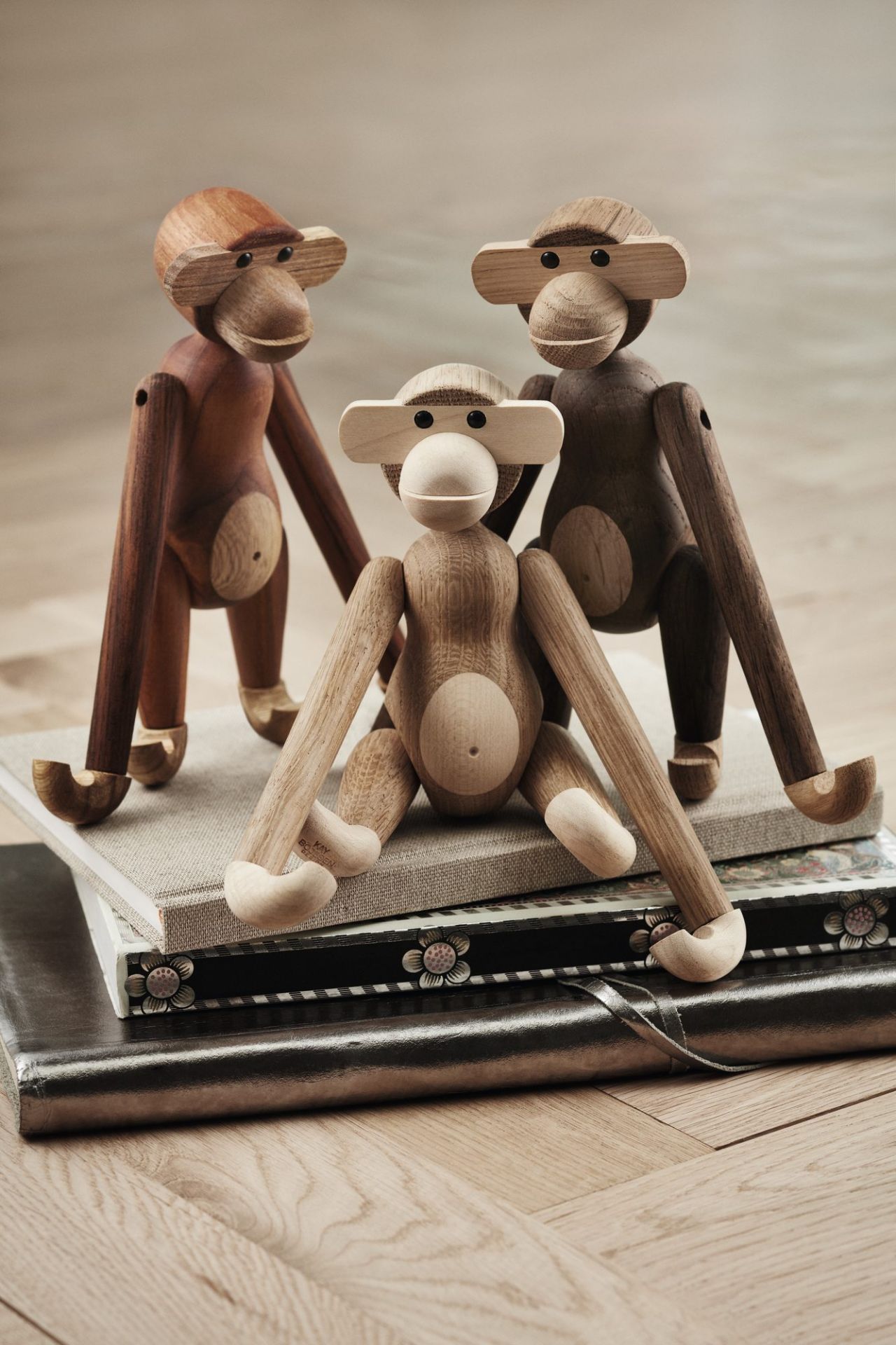 Affe klein Holzfigur Eiche geräuchert Kay Bojesen