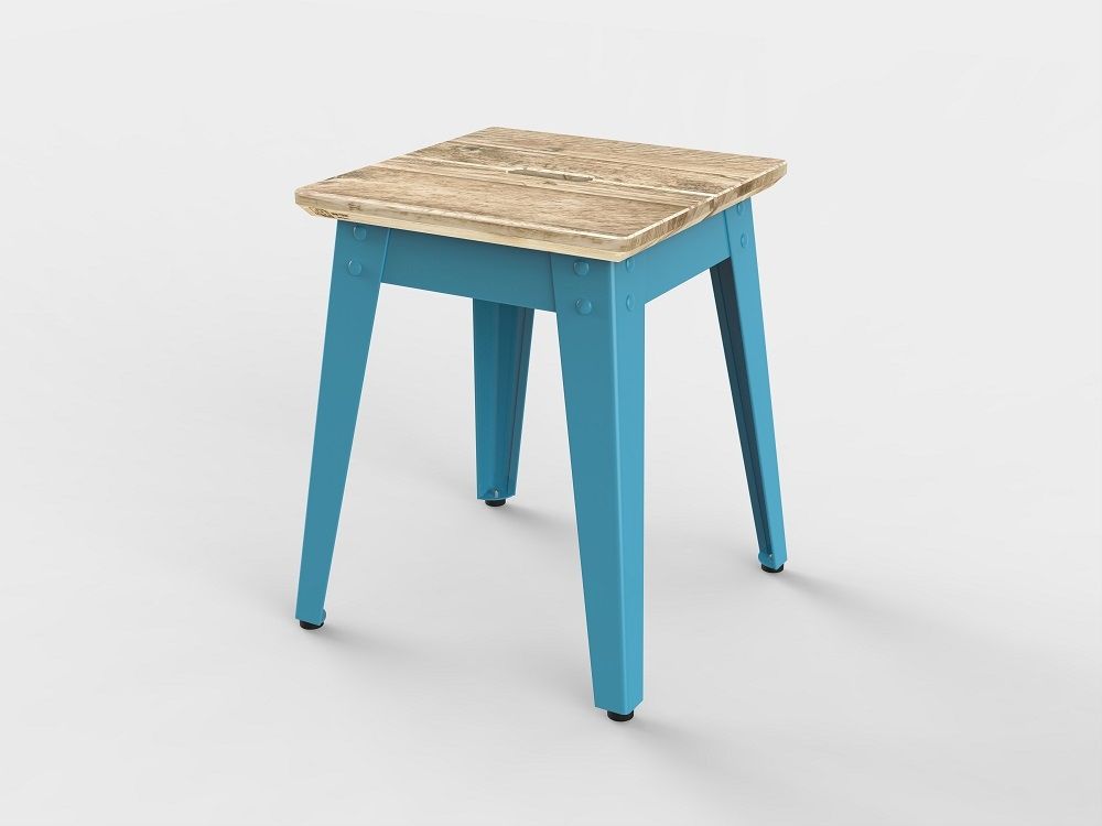 6Grad Outdoorhocker Jan Cray Lichtblau Bauholz roh