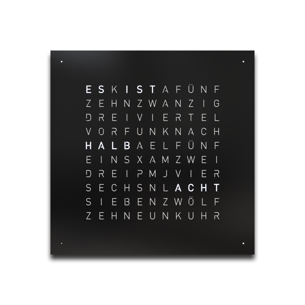 Frontcover für Earth 45 Wanduhr / Zeitobjekt Deutsch QLOCKTWO