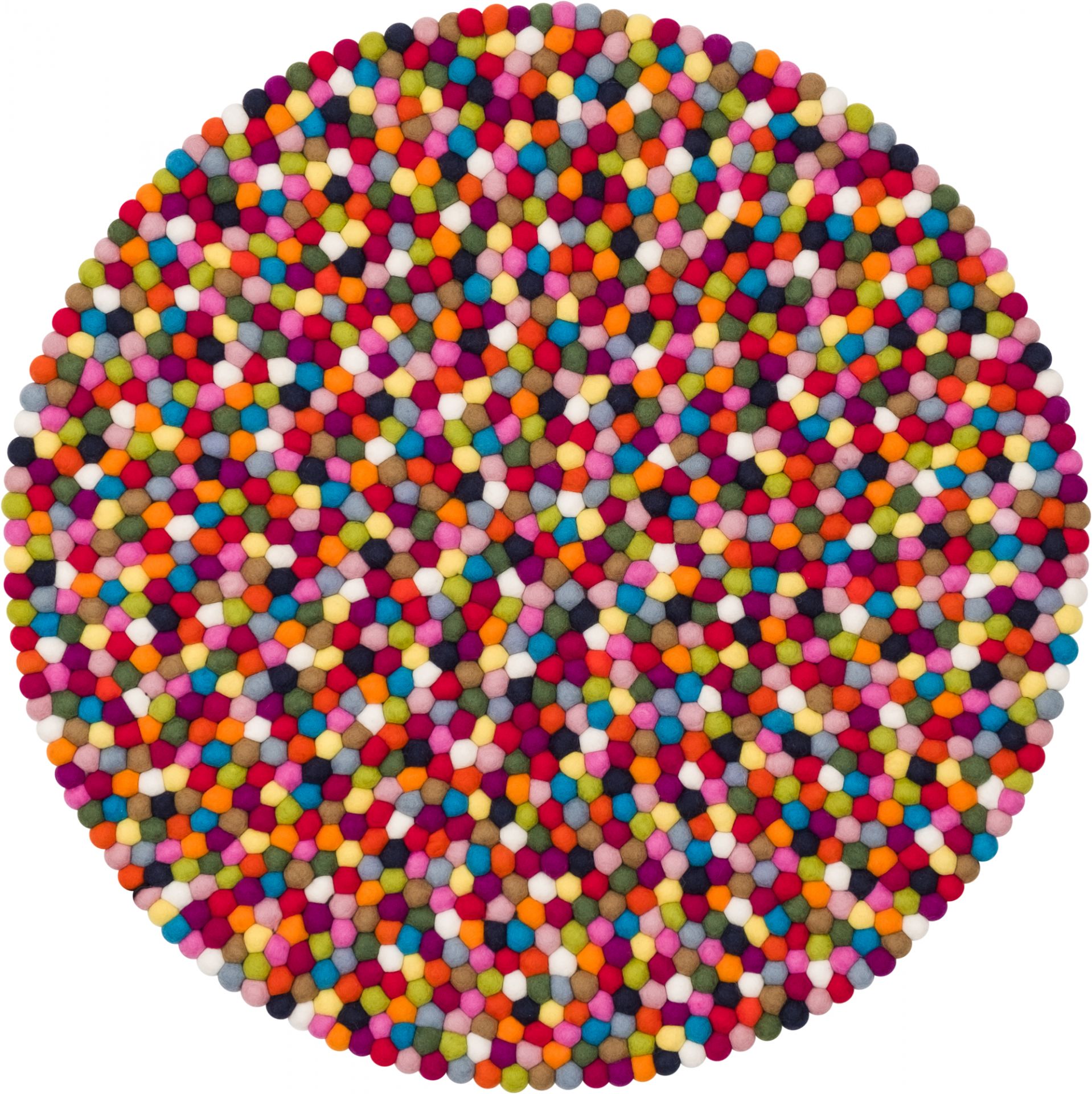 Filzkugel Teppich rund 140 cm myfelt