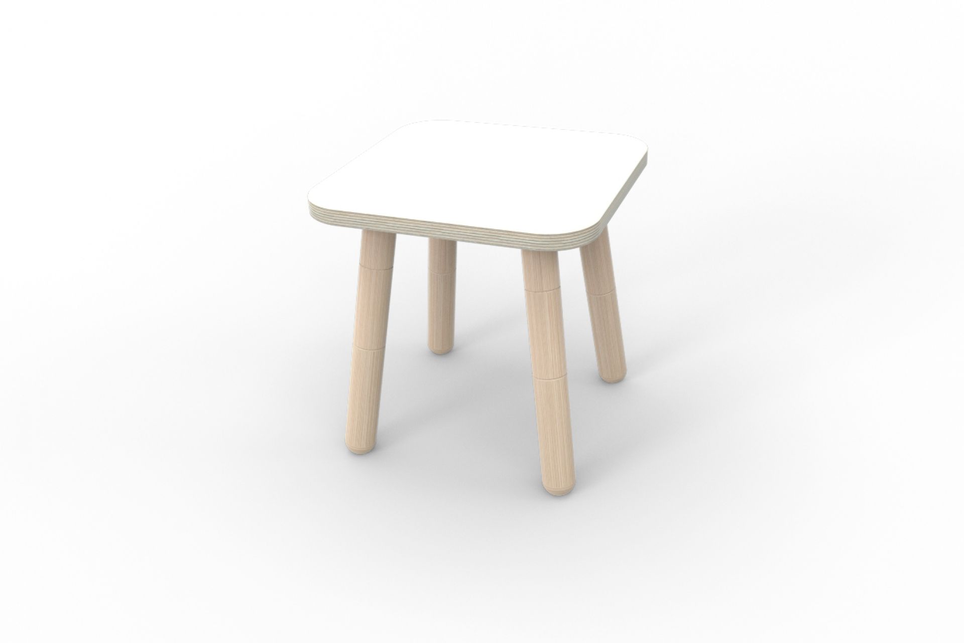 Growing Table Hocker weiß Pure Position