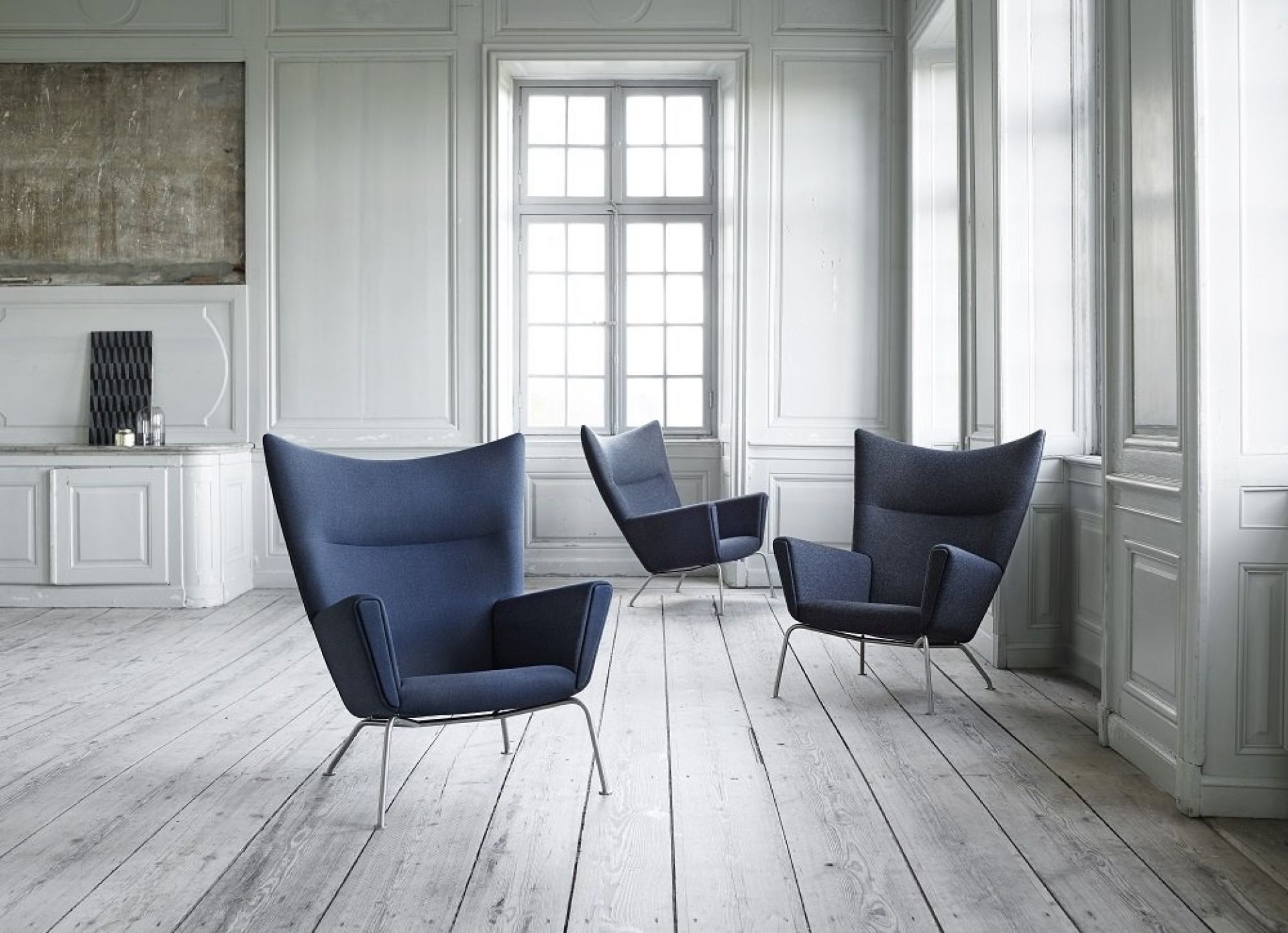 CH445 Wing Chair Sessel Carl Hansen & Søn Canvas 746