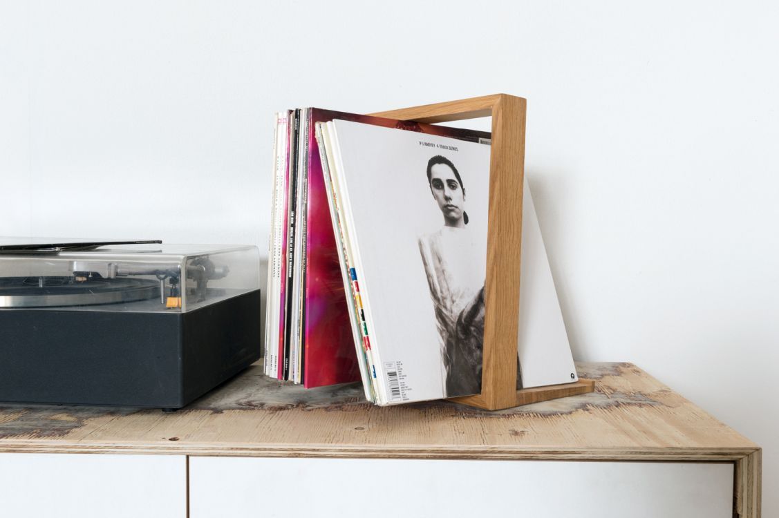 Vinyl b-Seite Plattenregal Eiche das kleine b