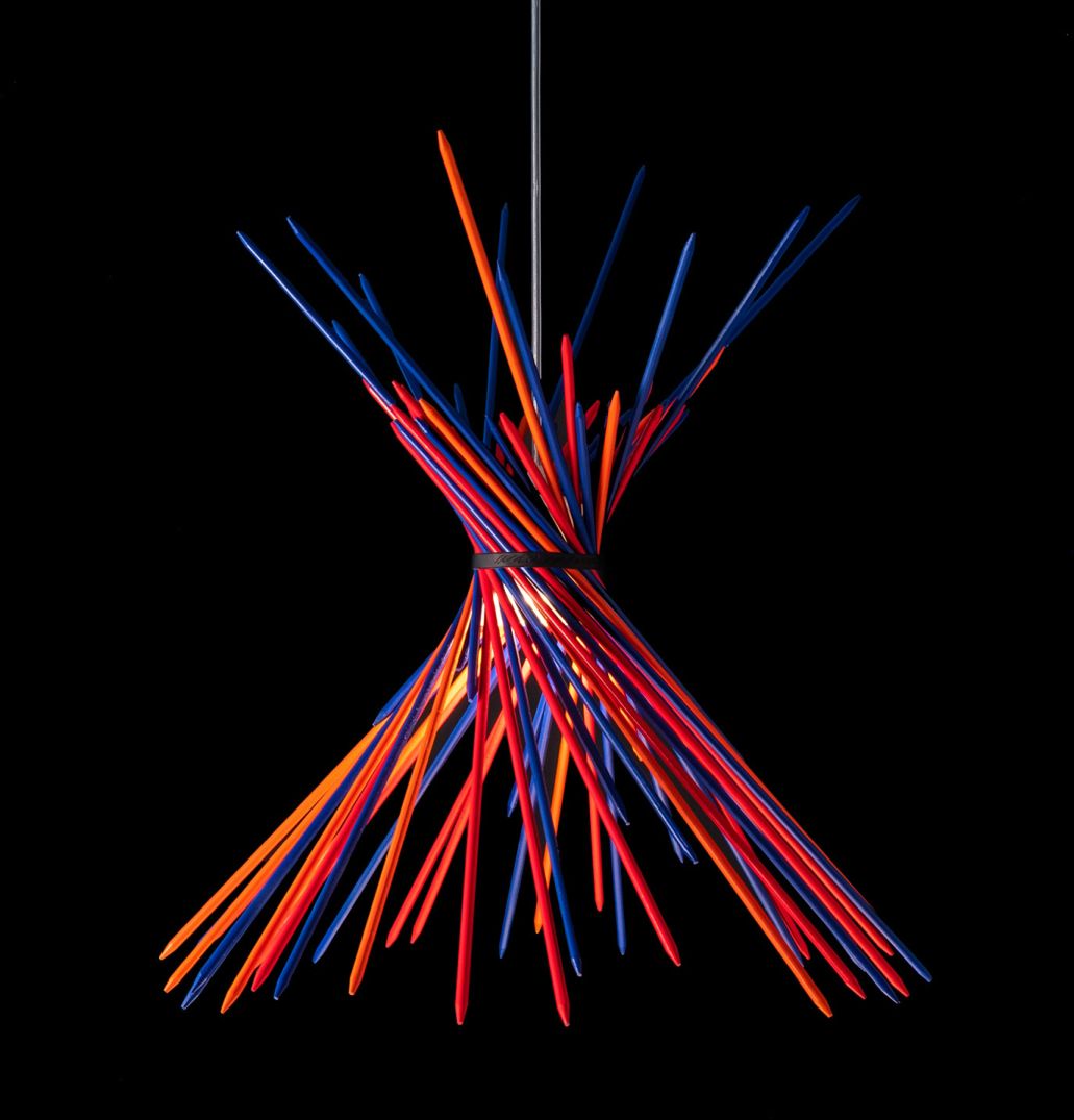 Pic-A-Stic Pendelleuchte Blau-leuchtrot-leuchtorange Ingo Maurer