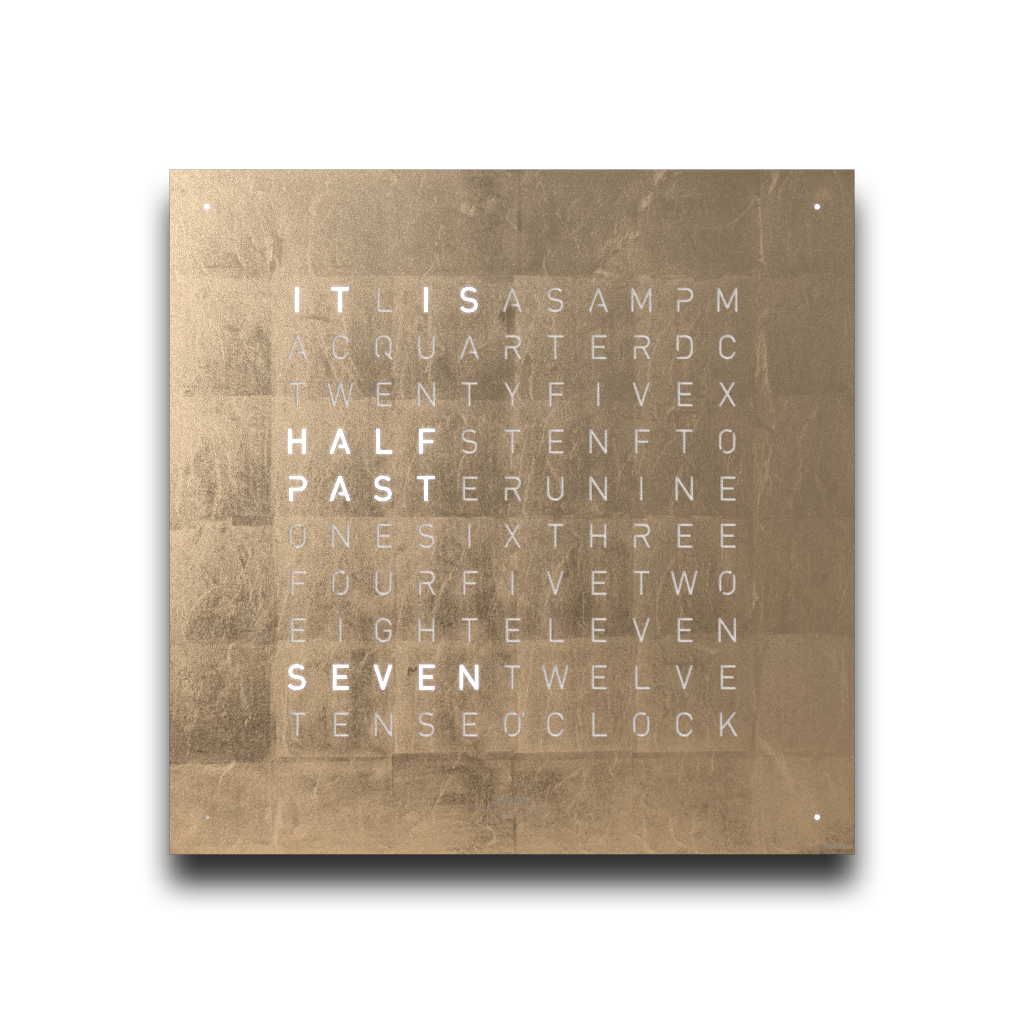Frontcover für Earth 45 Wanduhr / Zeitobjekt Englisch QLOCKTWO