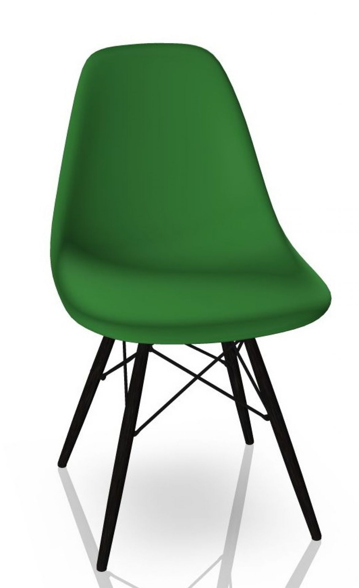 Eames Plastic Side Chair DSW Stuhl Vitra Ahorn schwarz-Grün