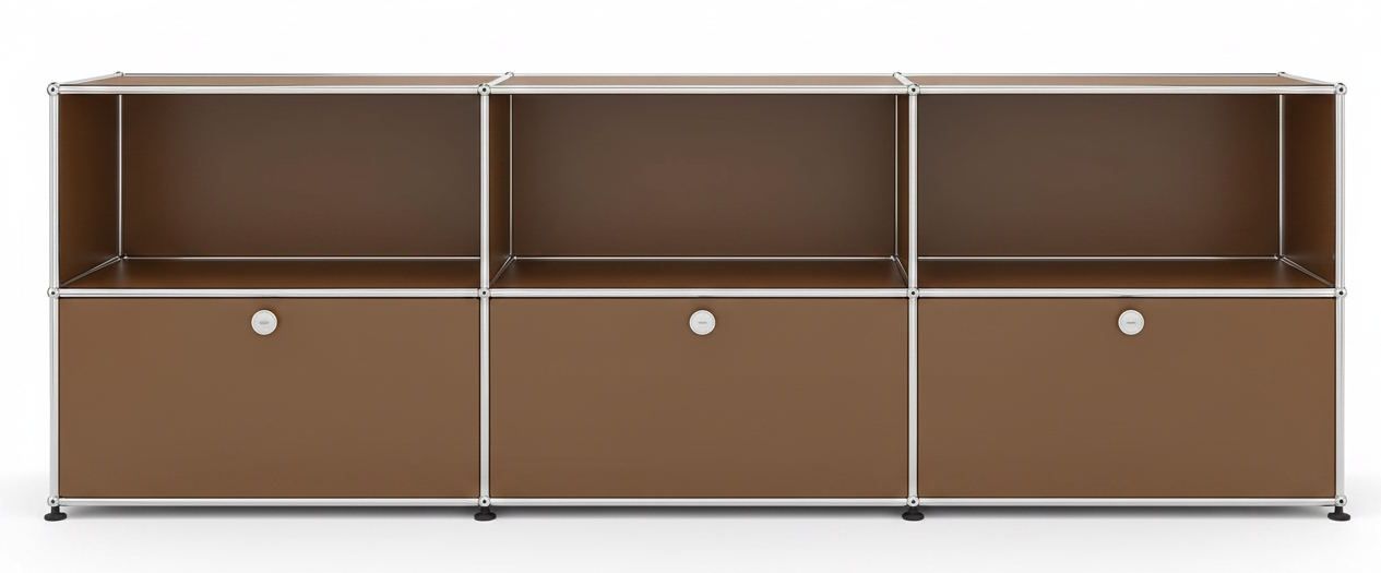 USM Haller Sideboard 3 Offen / 3 Klappen Braun