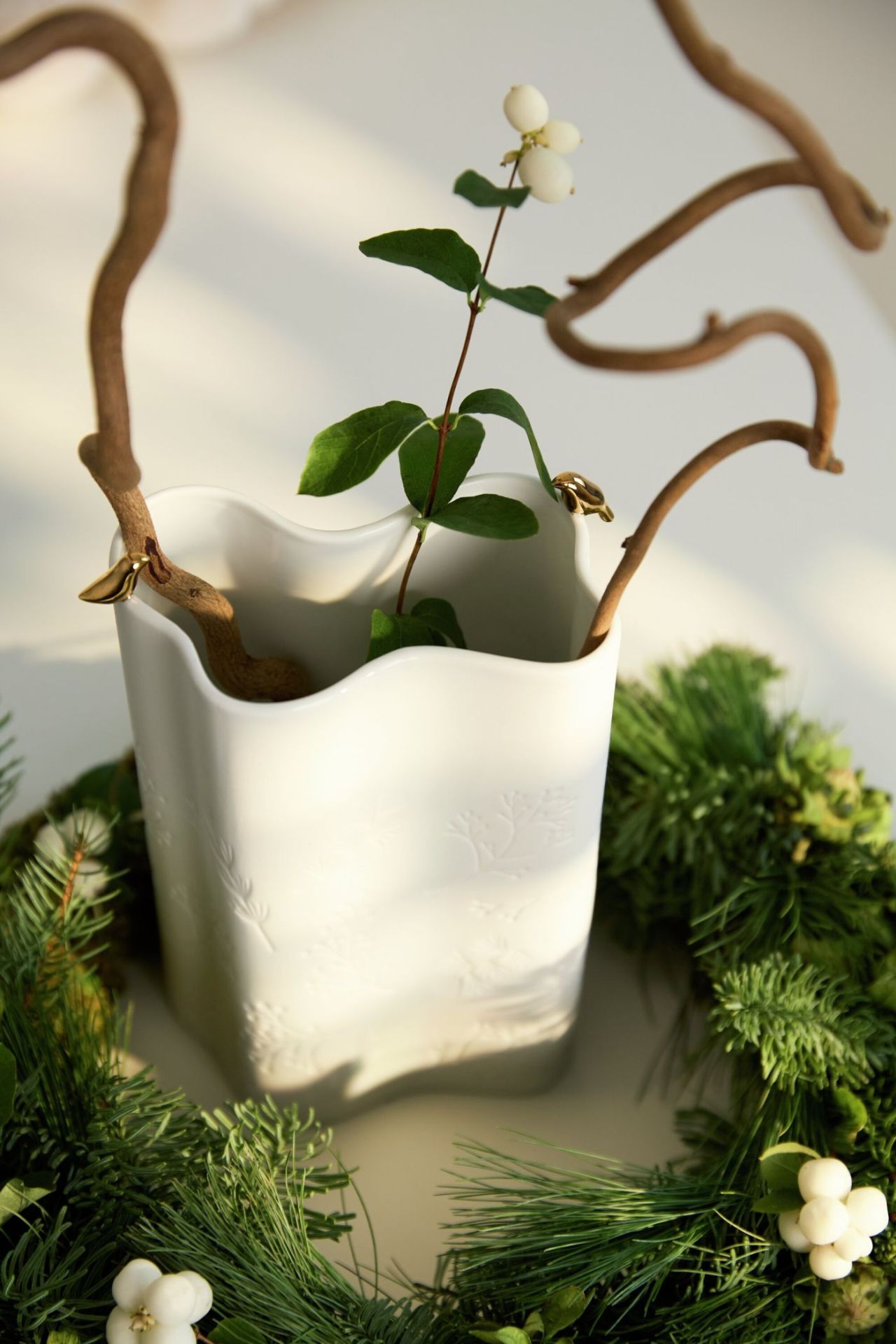 Winterzauber Vase Goldvogel Räder