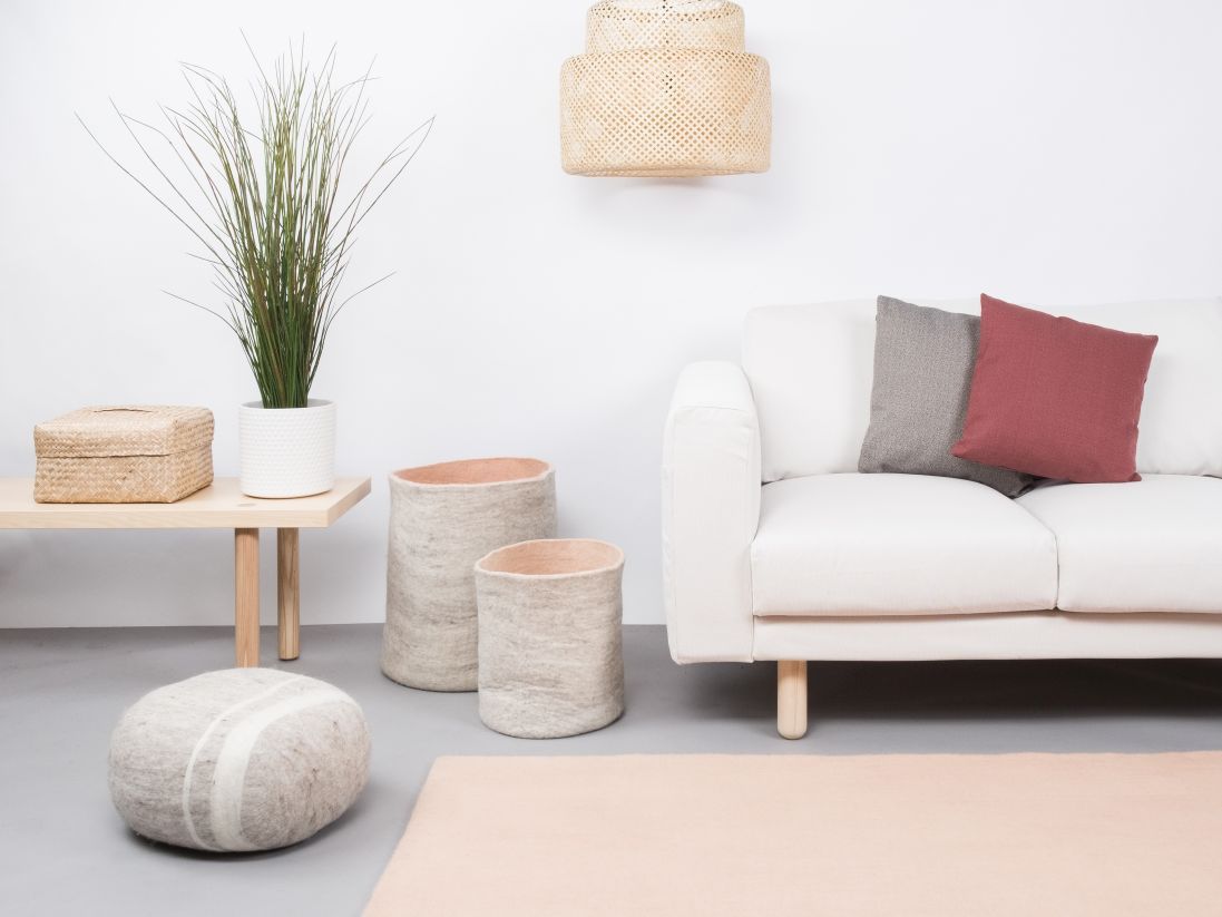 Mono Rechteckig Filzteppich 180 x 260 cm myfelt  Merle (Rosa)