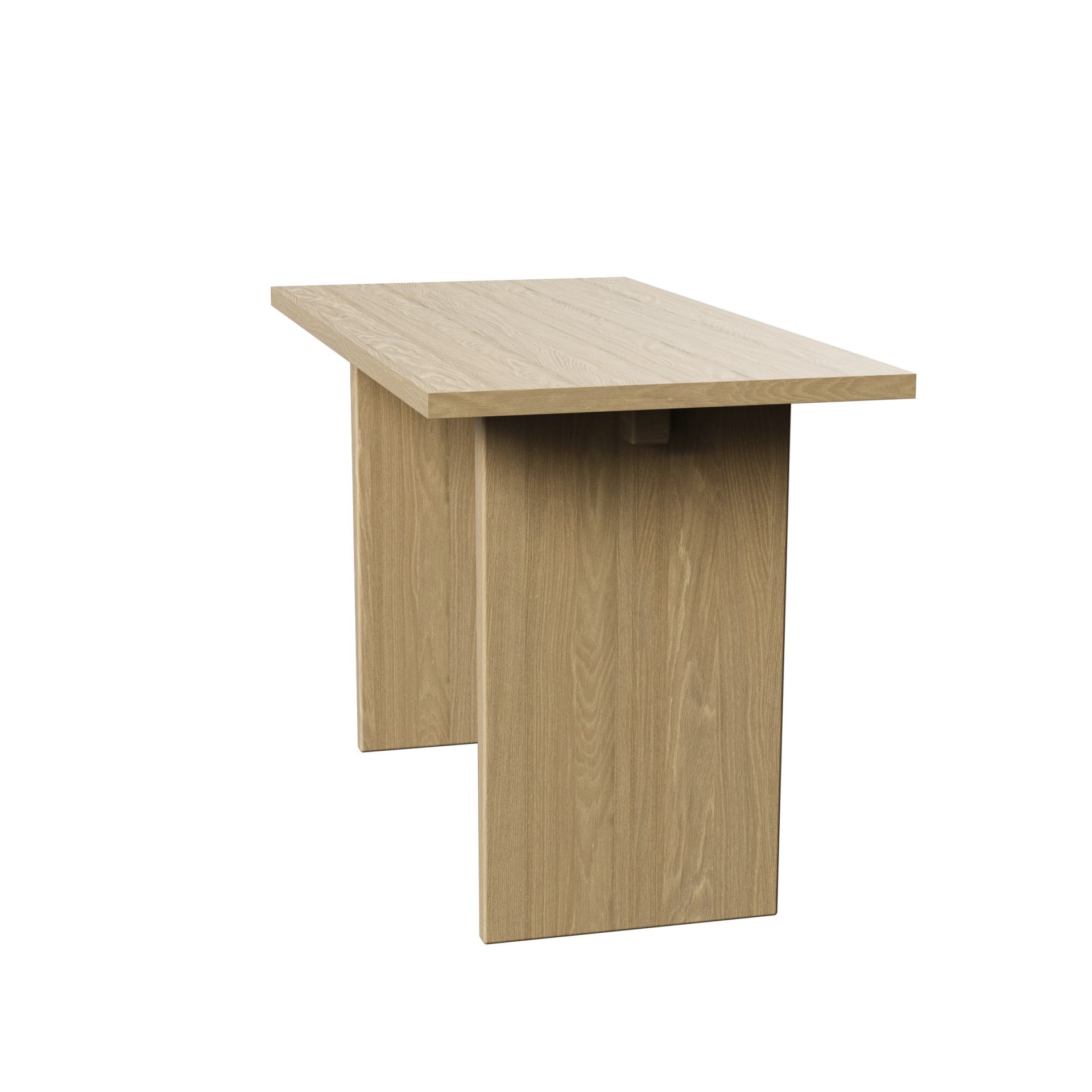 Private Desk Schreibtisch von Gubi aus hellem Eichenfurnier, modernes Design für Büro und Arbeitszimmer.