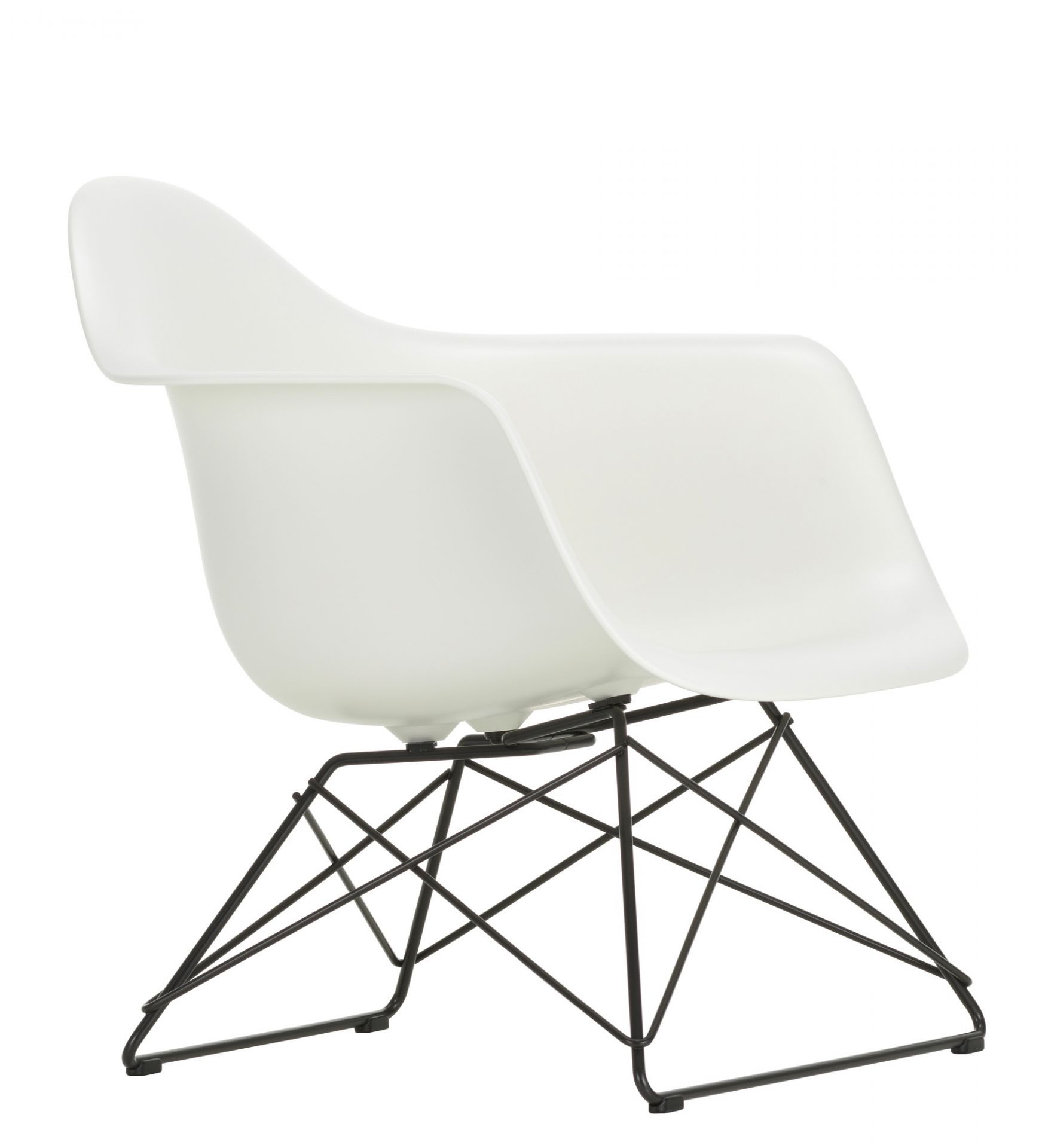 Eames Plastic Arm Chair DAX Stuhl Vitra Chrom - Weiss