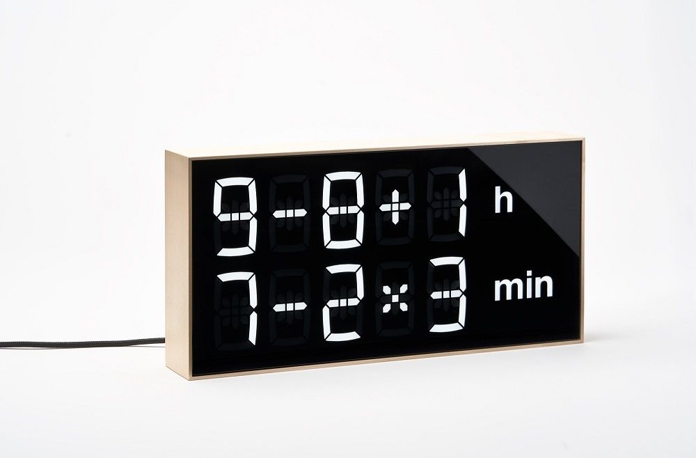 Digital clock LED Digitaluhr / Tischuhr / Wanduhr Albert Clock Ahornholz