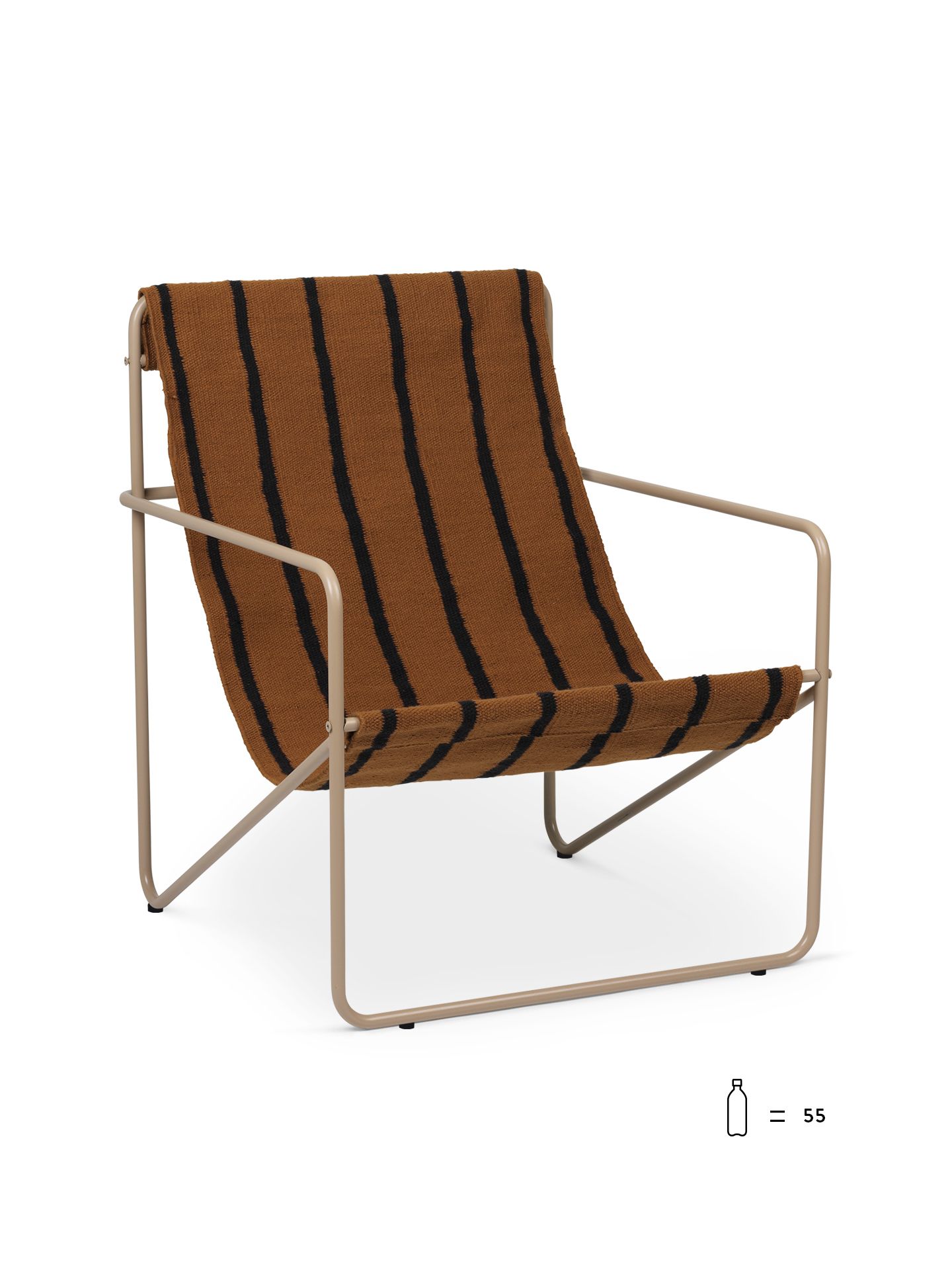 Desert Chair Loungesessel Kaschmir / Stripe Ferm Living